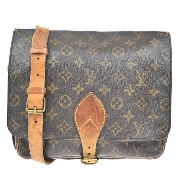 LOUIS VUITTON Cartouchiere GM Shoulder Bag Monogram Leather Brown M51252 69KB251 - Picture 1 of 16